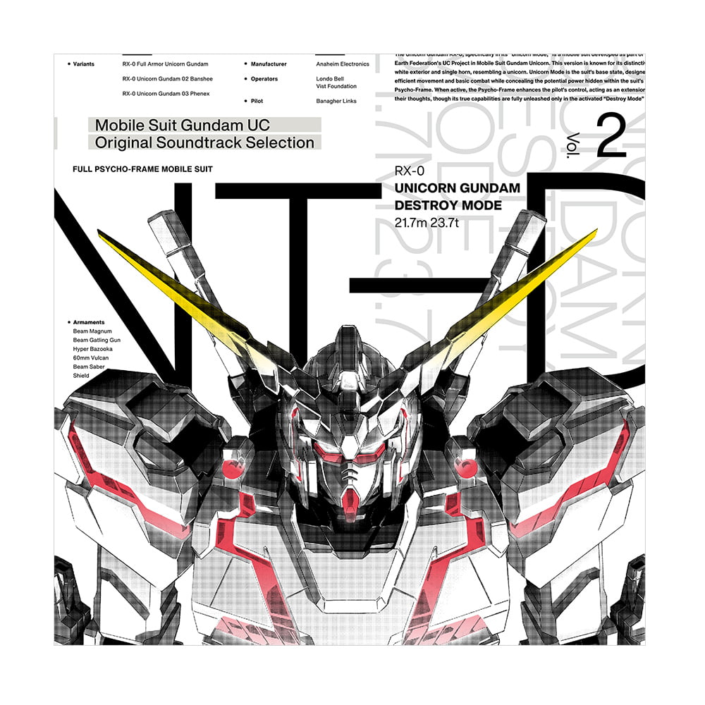 『機動戦士ガンダムＵＣ』 オリジナルサウンドトラック セレクション Vol.1・Vol.2セット　＜アナログレコード＞の見本画像