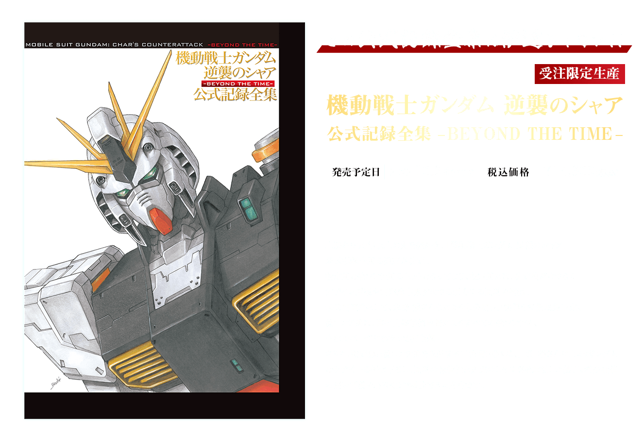 限定製作】 機動戦士ガンダム 逆襲のシャア 公式記録全集 ―BEYOND THE