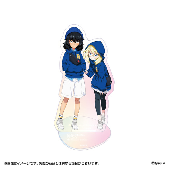 ガルパン　押田&安藤　痛バッグ ガールズ＆パンツァー 最終章 オーロラアクリルスタンド【安藤＆押田