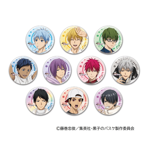 黒子のバスケ デコレーション缶バッジ (キャラポップストア Hang Out in White Outfits ver.)（全10種・ランダム） 【2026年3月上旬頃より順次お届け予定】