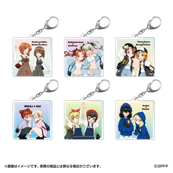 ガールズ＆パンツァー 最終章 トレーディングスクエアアクリルキーホルダー(全6種/ランダム6個入り) 【2026年1月上旬以降順次発送】