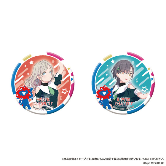 大阪・関西万博 EXPO 2025 ミャクミャクコラボ トレーディング缶バッジ（ラブライブ！蓮ノ空女学院スクールアイドルクラブ）1set3個入り