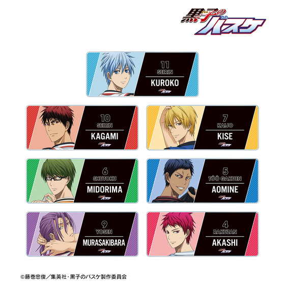 黒子のバスケ 描き下ろし 戦う背中ver. トレーディングアクリルネームプレート(全7種・BOX・7種セット)【2026年2月中旬より順次発送】