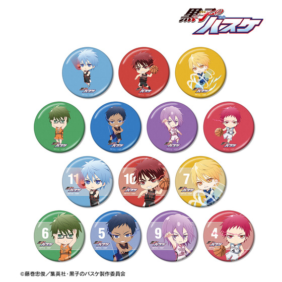 黒子のバスケ トレーディング ちびキャラ 必殺技ver. メタリック缶バッジ(全14種・BOX・14種セット)【2026年2月中旬より順次発送】