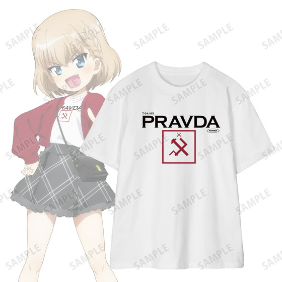 ガールズ＆パンツァー 最終章 描き下ろし デート私服ver. カチューシャ Tシャツユニセックス(全2サイズ) 【オンラインミニミニホビーショー／2026年4月発送】