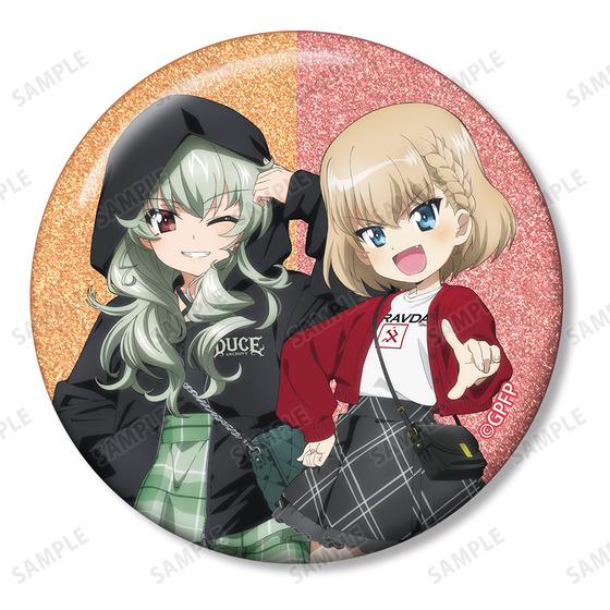 ガールズ＆パンツァー 最終章 描き下ろし デート私服ver. トレーディンググリッター缶バッジ(単位/BOX) 【オンラインミニミニホビーショー／2026年4月発送】