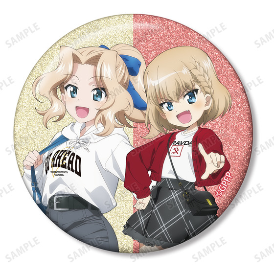 ガールズ＆パンツァー 最終章 描き下ろし デート私服ver. トレーディンググリッター缶バッジ(単位/BOX) 【オンラインミニミニホビーショー／2026年4月発送】