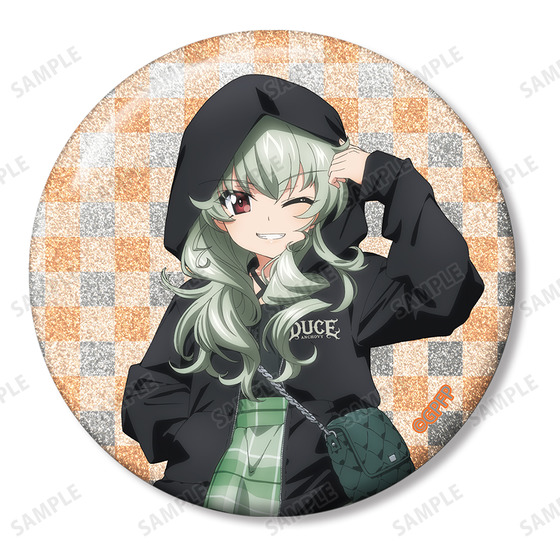 ガールズ＆パンツァー 最終章 描き下ろし デート私服ver. トレーディンググリッター缶バッジ(単位/単品) 【オンラインミニミニホビーショー／2026年4月発送】