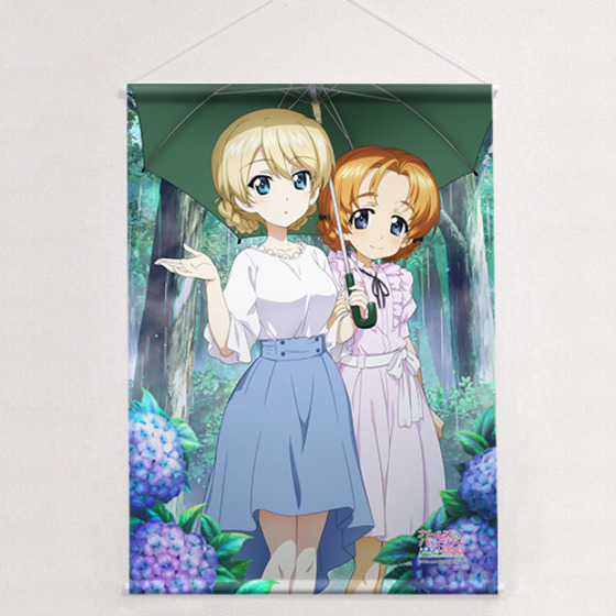 [ガールズ＆パンツァー 最終章]B2タペストリー（ダージリン＆オレンジペコ／傘） 【オンラインミニミニホビーショー／2026年4月発送】