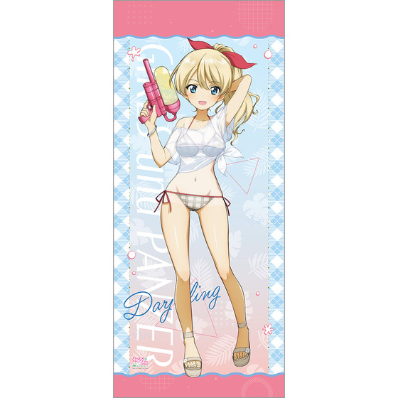 [ガールズ＆パンツァー　最終章]描き下ろし特大タペストリー（ダージリン／水鉄砲 ※日焼けVer.）※期間限定特典ポストカード付き 【オンラインミニミニホビーショー／2026年4月発送】