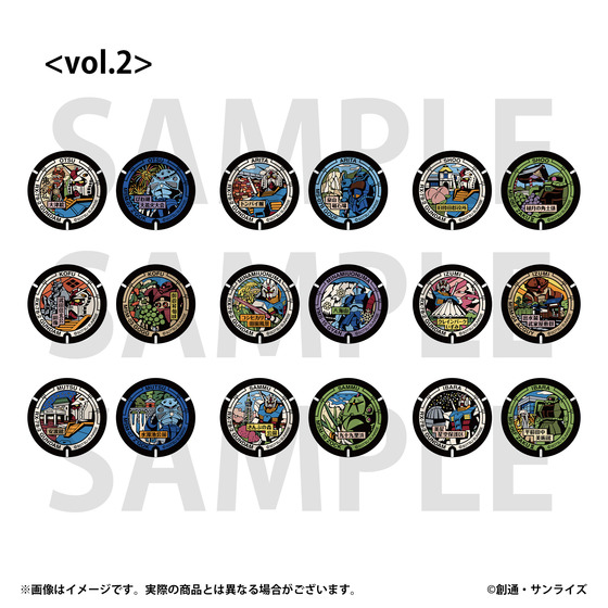 「ガンダムマンホールプロジェクト」 トレーディングミニステッカーvol.2【全18種・ランダム18枚入】_画像1