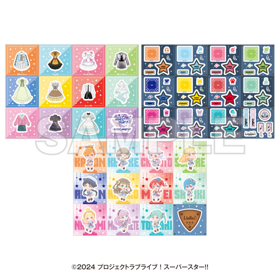 ラブライブ！スーパースター!! POP UP SHOP ～Fly! MUSIC WORLD♪～AFTER PARTY☆ ステッカーシート3枚セット 【2026年5月下旬頃お届け予定】
