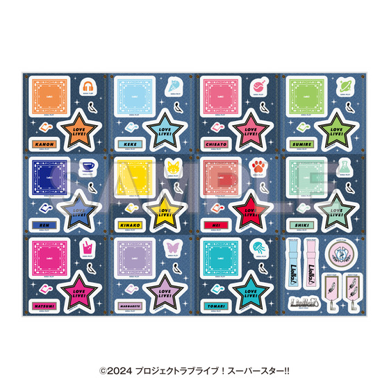 ラブライブ！スーパースター!! POP UP SHOP ～Fly! MUSIC WORLD♪～AFTER PARTY☆ ステッカーシート3枚セット 【2026年5月下旬頃お届け予定】