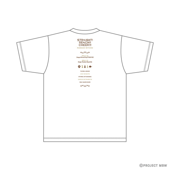 『前橋ウィッチーズ』ライブ STRAIGHT! REACH!! CHEER!!! Tシャツ（全3サイズ）