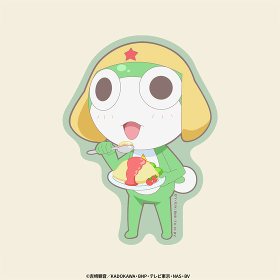ケロロ軍曹　ダイカットステッカー Lunch Time series　ちびケロ