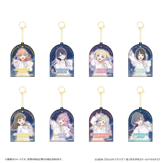 ラブライブ！蓮ノ空女学院スクールアイドルクラブ  POP UP SHOP ラメアクリルキーホルダー<光の中で花咲いてver>（全8種）【2026年10月上旬より順次お届け】_画像1