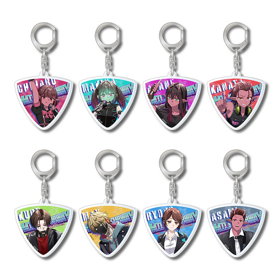 銀河特急ミルキー☆サブウェイ POP UP SHOP ～銀河の底辺 バンドで集合～ トレーディングピック風アクリルキーホルダー（全8種セット）