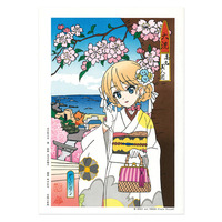 浮世絵木版画 ガールズ＆パンツァー 最終章 大洗高名美人図 ダージリン 【オンラインミニミニホビーショー／2025年12月発送】