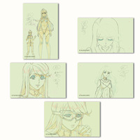 ヤマトよ永遠に REBEL3199 総作画監督修正ミニブロマイドセット【サーシャ】【Bセット】